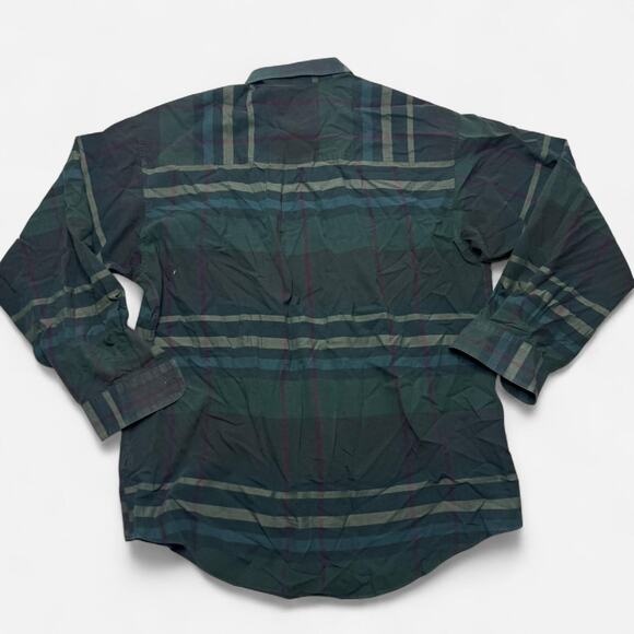 Christian Dior Monsieur Plaid Long Sleeve Button Down Shirt L - Picture 2 of 7